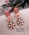 48 BH Designer Brass High Gold Mina Colour Earrings Manufacturers
